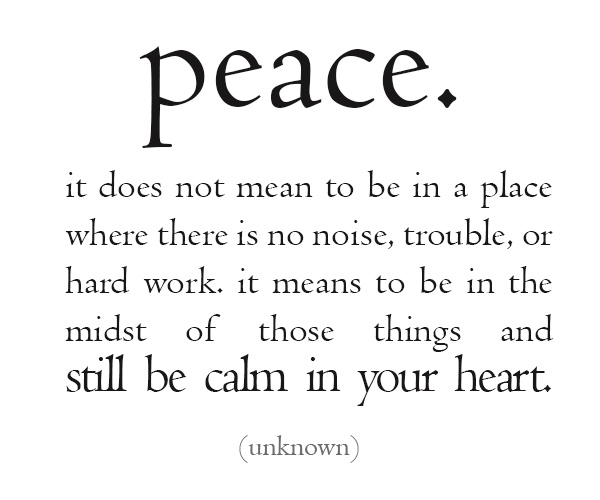 Your Power is in Your Peace!